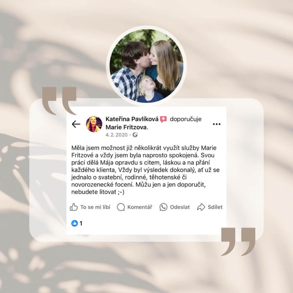 Reference na rodinné focení Marie Fritzová